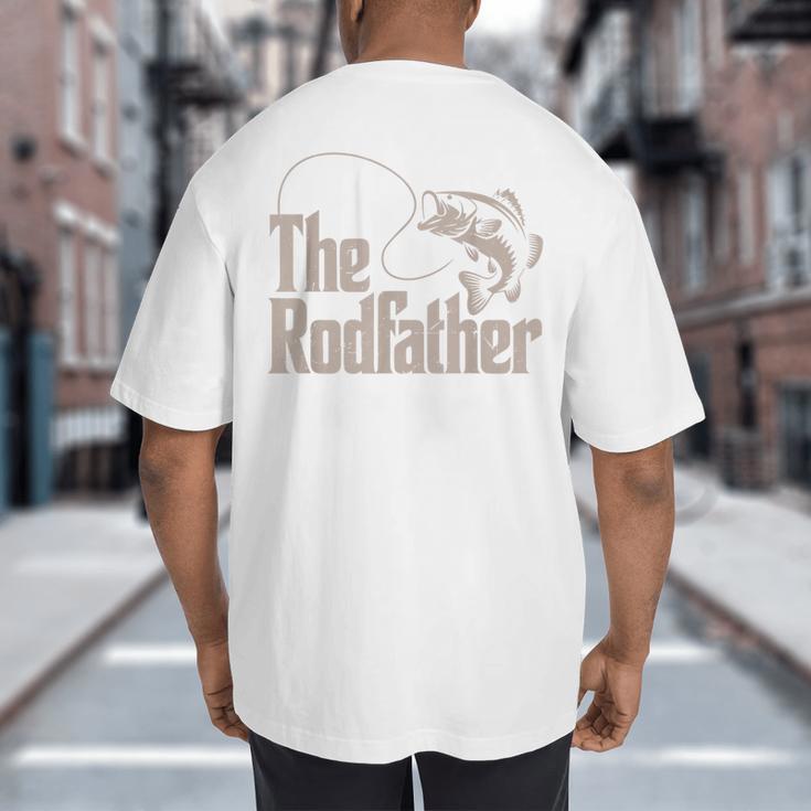 Rodfather Bass Fish Dad Joke Fishing Daughter Son Big And Tall Men's T-Shirt Back Print