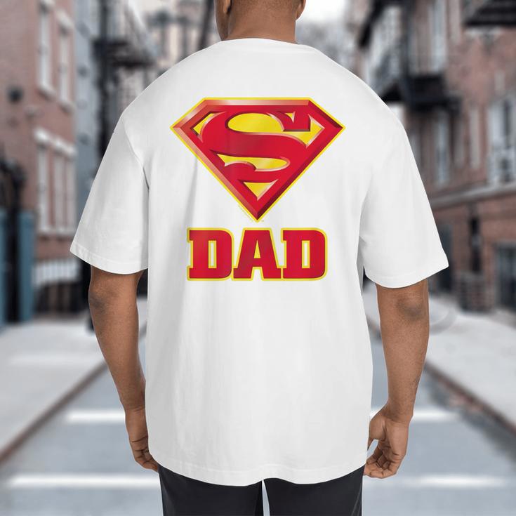 Superman Super Dad Big And Tall Men's T-Shirt Back Print
