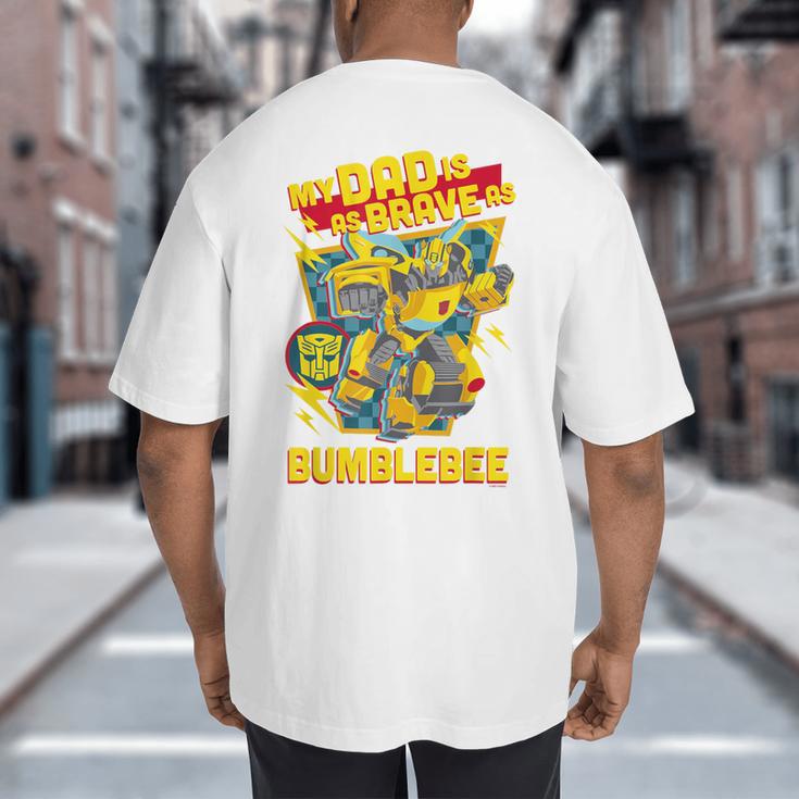 Transformers Father's Day Bumblebee My Dad Is Brave Big And Tall Men's T-Shirt Back Print