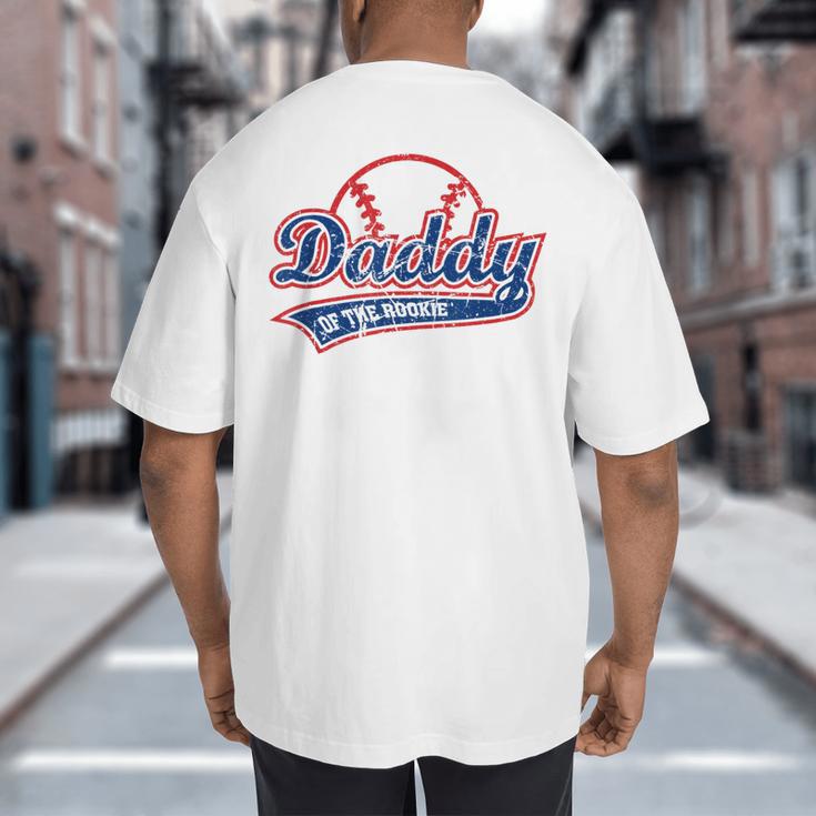 Vintage Baseball Daddy Of The Rookie Big And Tall Men's T-Shirt Back Print