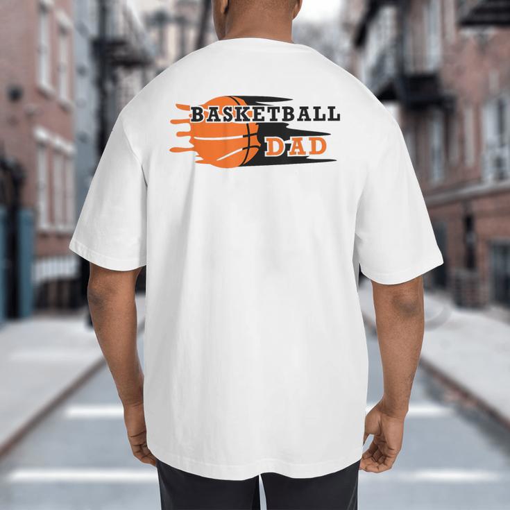 Vintage Proud Basketball Dad Fathers Day Basketball Player Big And Tall Men's T-Shirt Back Print