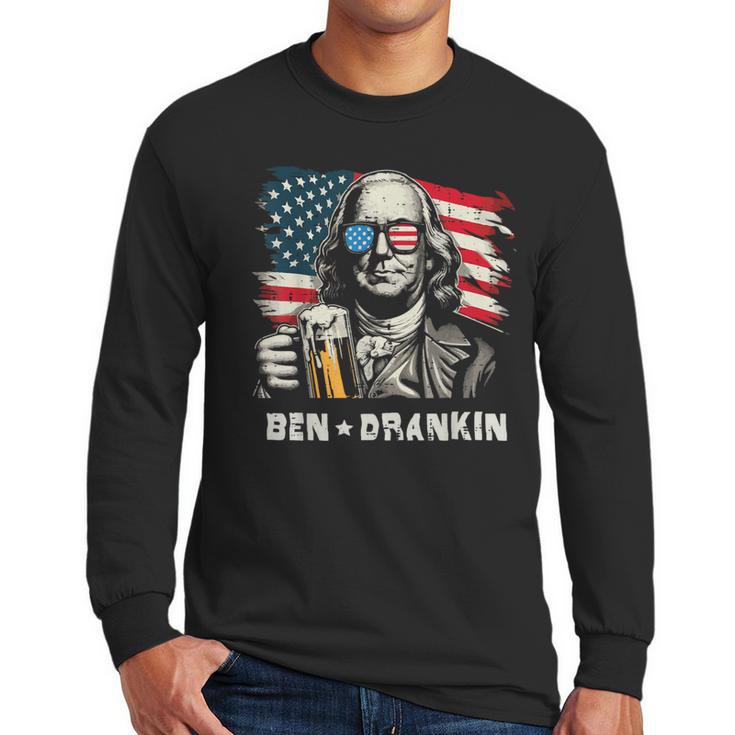 4th Of July Franklin Ben Drankin American Dad Men Women Men Long Sleeve T-Shirt