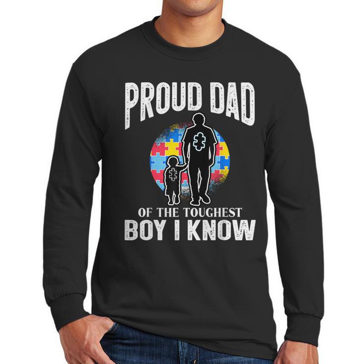 Autism Awareness For Proud Dad Support Autistic Kids Men Long Sleeve T-Shirt