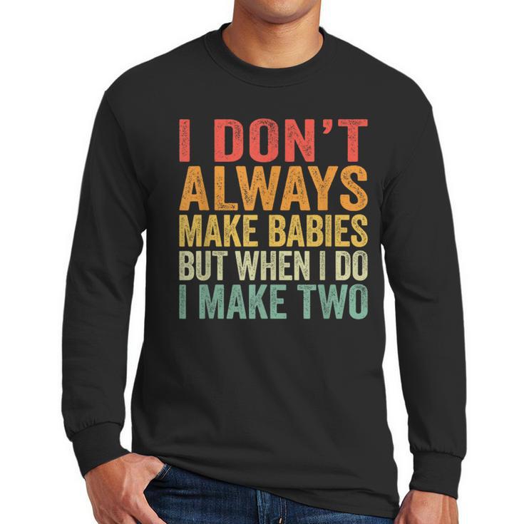 Baby Twins For Pregnant Mum Dad Men Long Sleeve T-Shirt