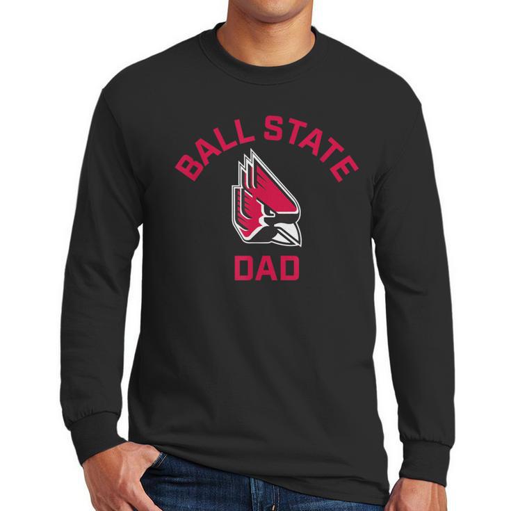 Ball State University Cardinals Arched Dad Men Long Sleeve T-Shirt