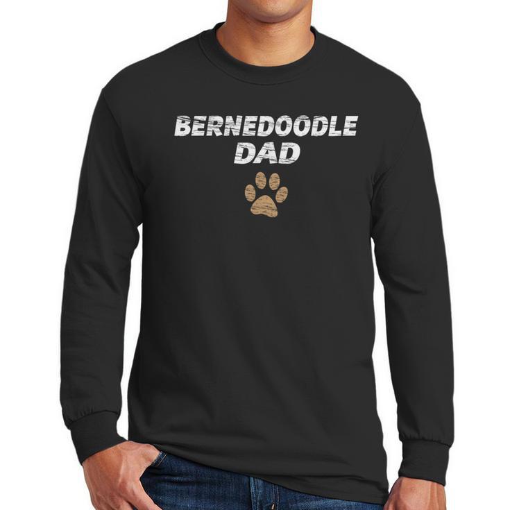 Bernedoodle Dad & Kids Tee Fathers Day T-Shirt Men Long Sleeve T-Shirt
