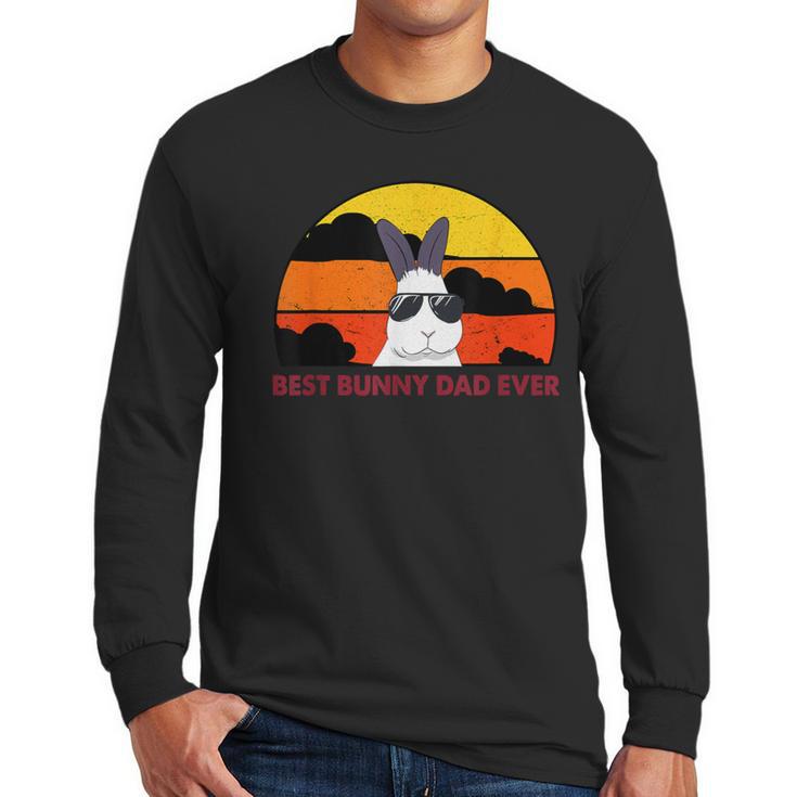 Best Bunny Dad Ever Rabbit Jumper Dad Men Long Sleeve T-Shirt