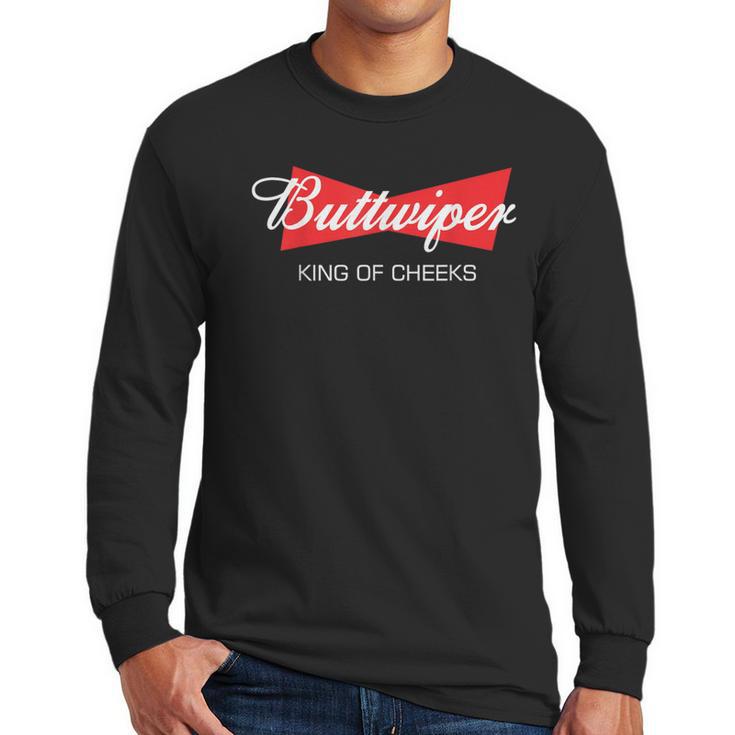 Buttwiper New Dad Beer Inspired Diaper Shower Men Long Sleeve T-Shirt