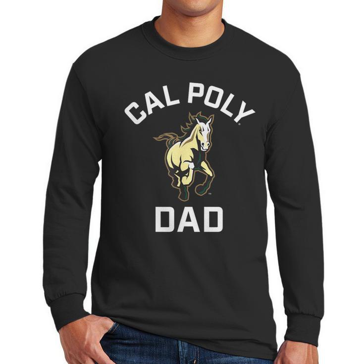 Cal Poly Mustangs Arched Dad Men Long Sleeve T-Shirt