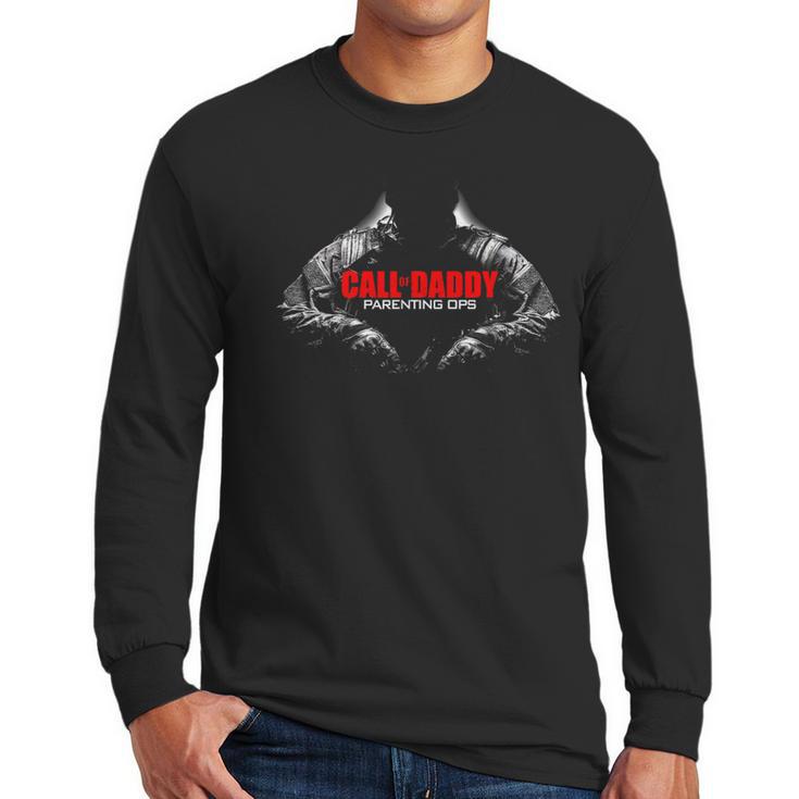 Call Of Daddy Parenting Ops Shirt Gamer Dad Men Long Sleeve T-Shirt