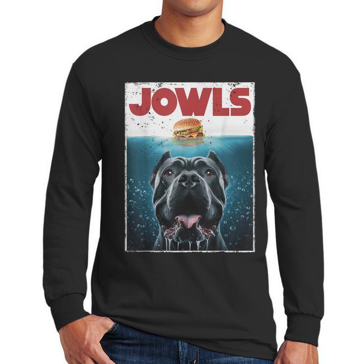 Cane Corso Jowls Top Drool Burger Dog Mom Dog Dad Men Long Sleeve T-Shirt