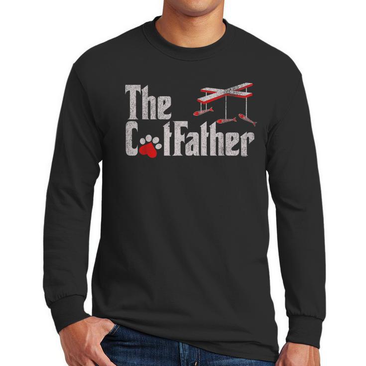 The Cat Father Cat Dad Feline Father Kitten Dad Men Long Sleeve T-Shirt