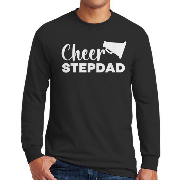 Cheer Stepdad Cheerleading Step Dad Cheerleader Stepfather Men Long Sleeve T-Shirt