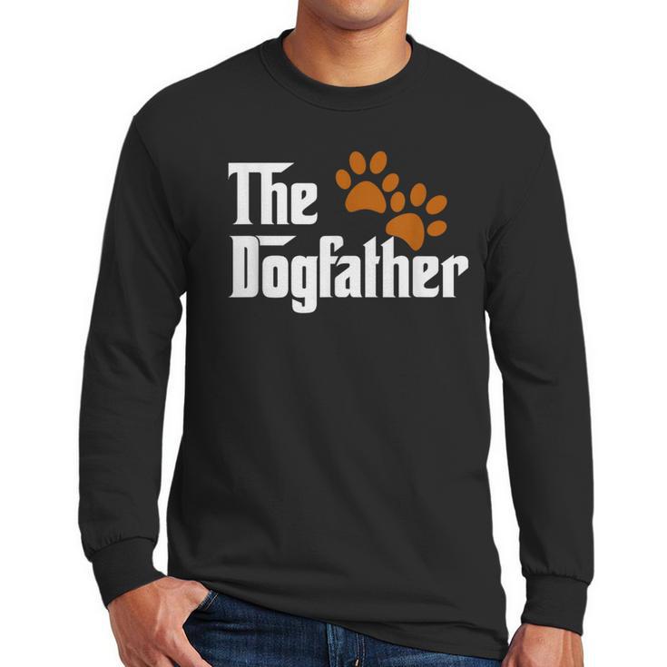 Cool Dog Dad Dog Father Shirt The Dogfather T-Shirt Men Long Sleeve T-Shirt