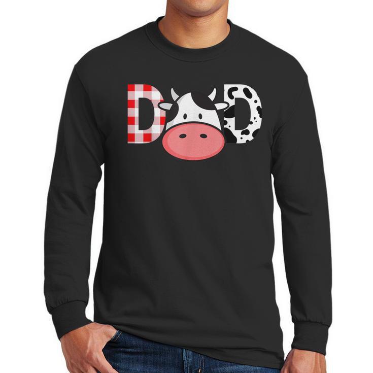 Cow Mom Or Dad Birthday Farm Birthday Party Men Long Sleeve T-Shirt