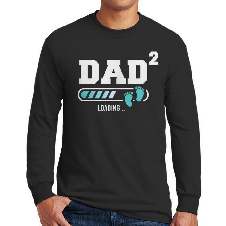 Dad 2 Second Time Dad Dad Of Two Men Long Sleeve T-Shirt