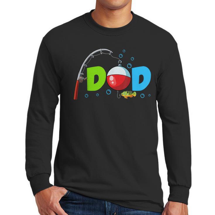 Dad Of The Birthday Boy Birthday Fishing Family Men Long Sleeve T-Shirt