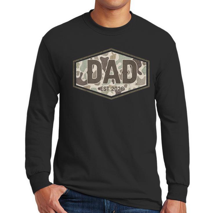 Dad Est 2026 Logo Father 2026 Loading New Dad 2026 Men Long Sleeve T-Shirt