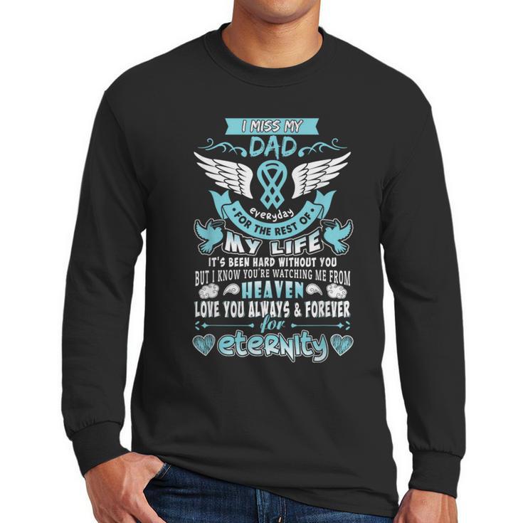 Dad Is My Guardian Angel Missing Memorial Day For Men Women Men Long Sleeve T-Shirt