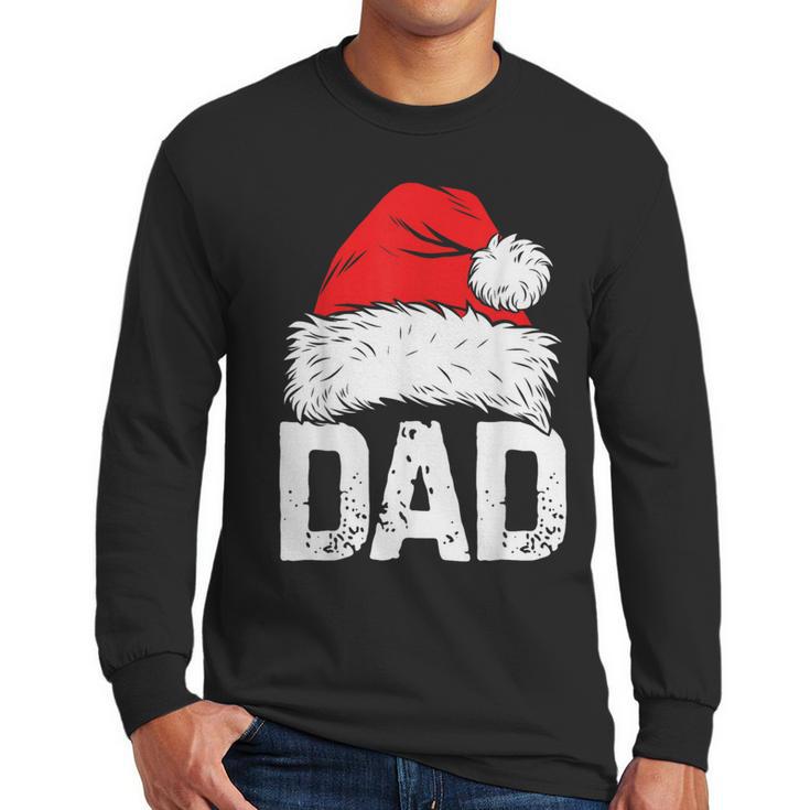Dad Santa Christmas Family Matching Pajamas Papa Xmas Father Short Sleeve Men Long Sleeve T-Shirt