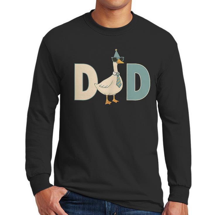 Dad Silly Goose 1st Birthday Family Matching Pocket Men Long Sleeve T-Shirt