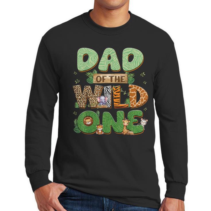Dad Of The Wild One Birthday Family Matching Party Decor Men Long Sleeve T-Shirt