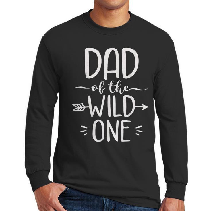 Dad Of The Wild One Shirt 1st Birthday Safari Men Long Sleeve T-Shirt