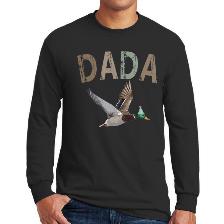 Dada Duck Hunting One Lucky Duck 1st Birthday Family Party Men Long Sleeve T-Shirt