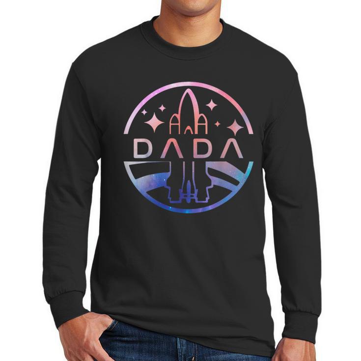 Dada Space Astronaut Rocket Birthday Party Men Long Sleeve T-Shirt
