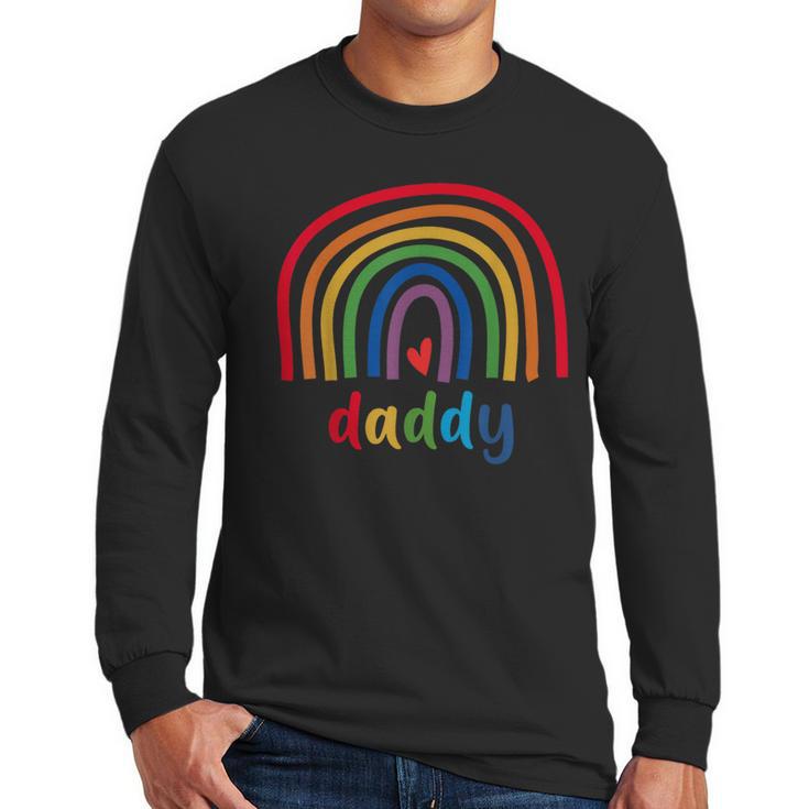 Daddy Rainbow For Women Men Family Matching Birthday Men Long Sleeve T-Shirt