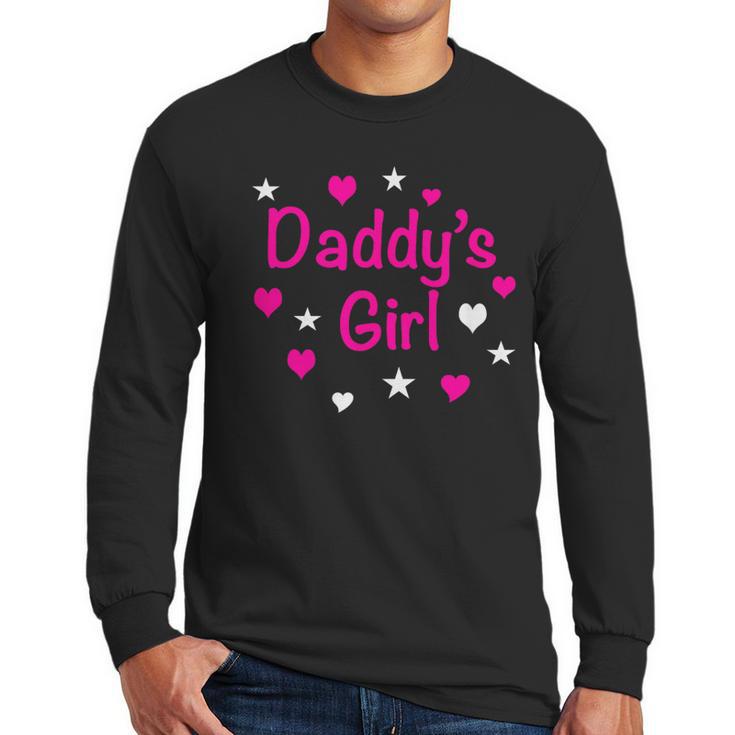 Daddy's Girl Shirt With Pink Lettering Men Long Sleeve T-Shirt