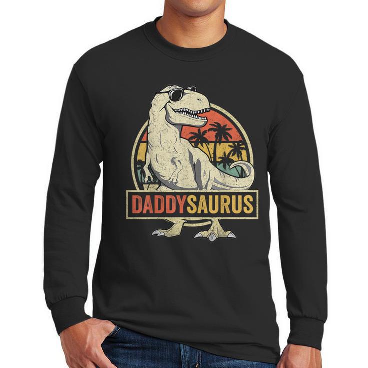Daddysaurus Shirt T-Rex Dad Dinosaur Men Long Sleeve T-Shirt