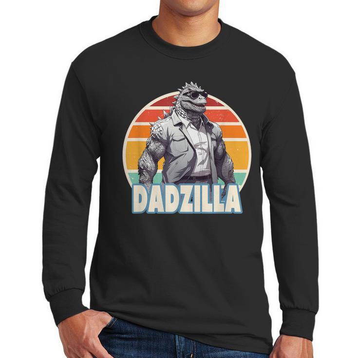 Dadzilla The Rad Dad Kaiju Vibes Men Long Sleeve T-Shirt