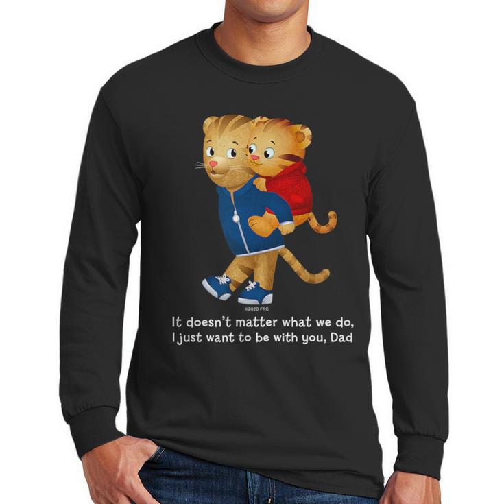 Daniel And Dad Tiger Dark Shirt Men Long Sleeve T-Shirt