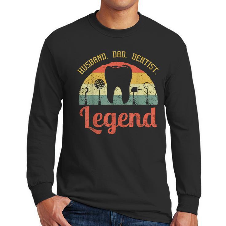 Dentist Dental Surgeon Dentistry Husband Dad Oral Hygiene Men Long Sleeve T-Shirt