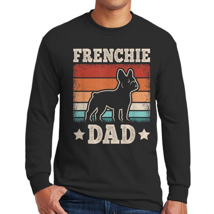 Frenchie Dad Retro French Bulldog Lover Daddy Men Men Long Sleeve T-Shirt