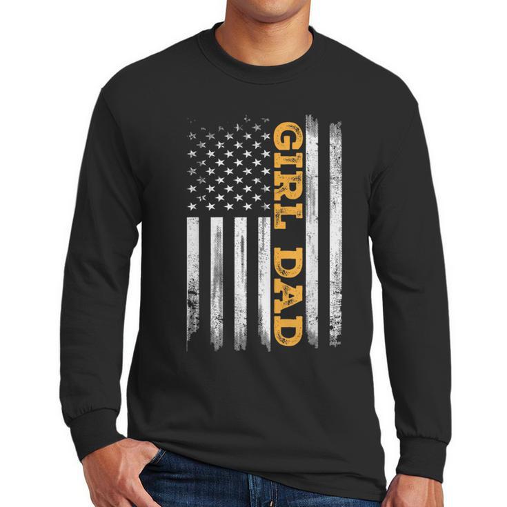 Girl Dad Father's Day Dad Daughter Dad Of Girls Outnumbered Men Long Sleeve T-Shirt