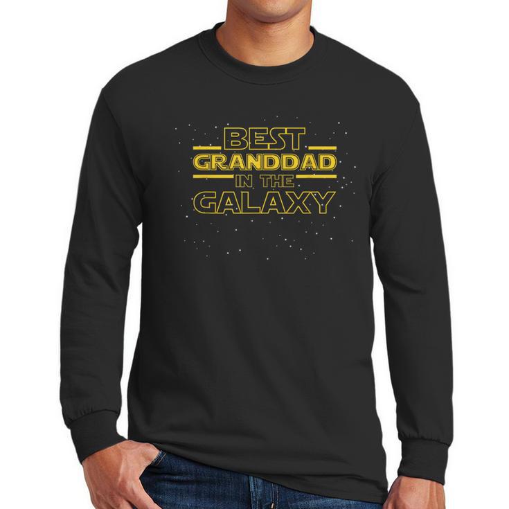 Grandpa Granddad Shirt Best Granddad In The Galaxy Men Long Sleeve T-Shirt