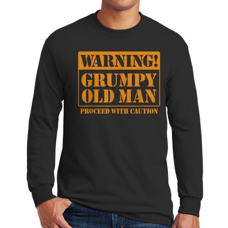 Grumpy Old Man Tee Shirt For Grandfathers Dads Father's Day Men Long Sleeve T-Shirt