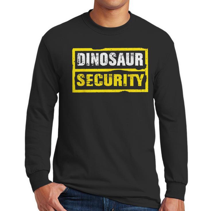 Halloween Adult Costume Dinosaur Security Dad Mom Men Long Sleeve T-Shirt