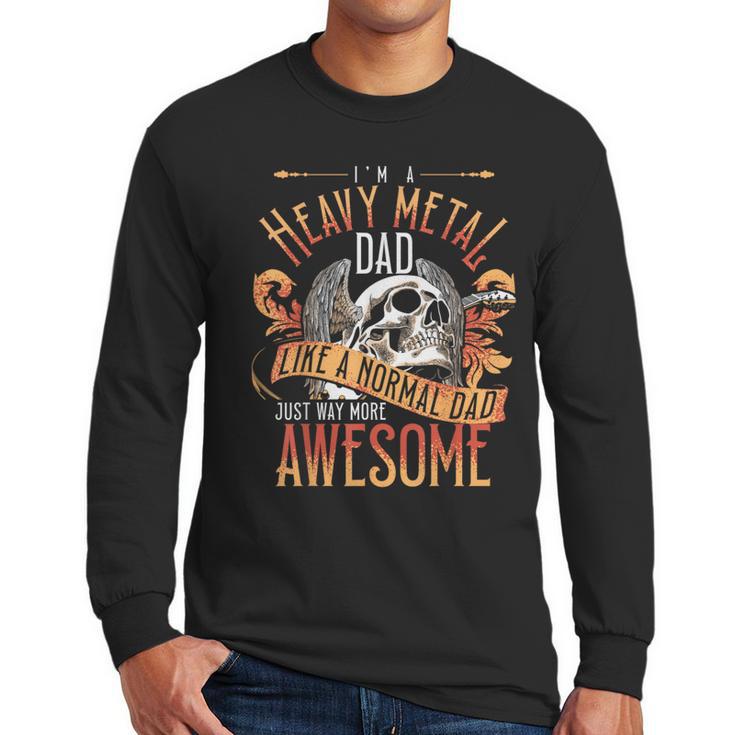 Heavy Metal Cooler Dad Punk Rock Music Lover Men Long Sleeve T-Shirt