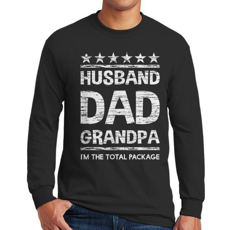 Husband Dad Grandpa Shirt For Him Men Long Sleeve T-Shirt