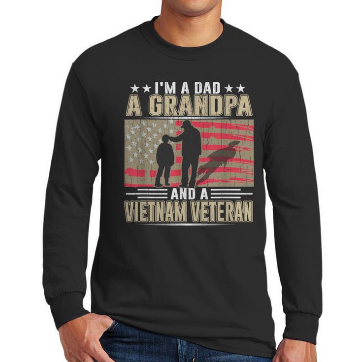 I'm A Dad a Grandpa And a Vietnam Veteran Men Long Sleeve T-Shirt