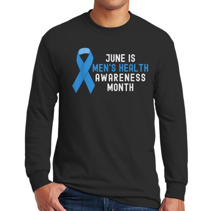 June Is Men’s Health Awareness Month Ribbon For Dad Grandpa Men Long Sleeve T-Shirt