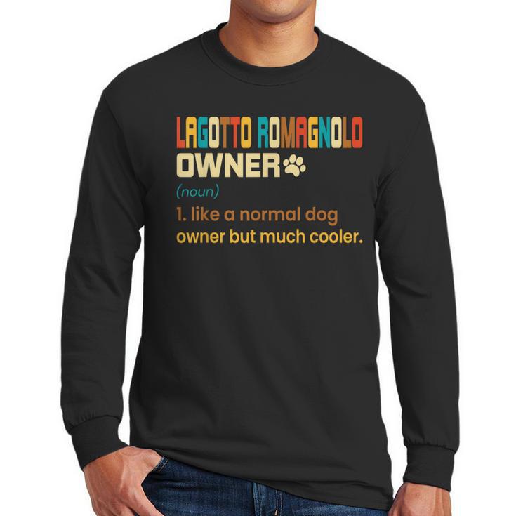 Lagotto Romagnolo Vintage Retro Dog Mom Dad Men Long Sleeve T-Shirt