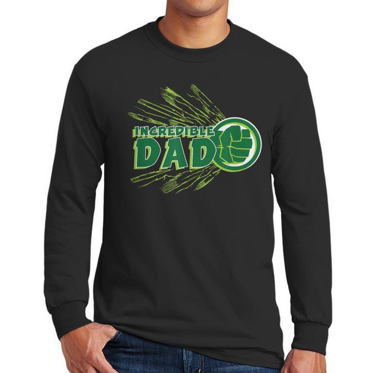 Marvel Hulk Incredible Dad Family Trip Vacation Father's Day Men Long Sleeve T-Shirt
