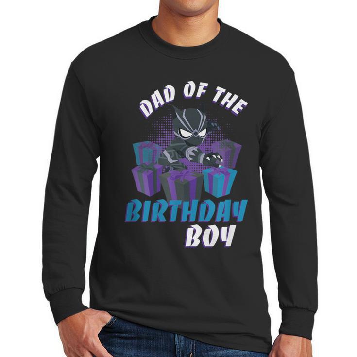 Marvel Panther Family Party Dad Of The Birthday Boy Men Long Sleeve T-Shirt