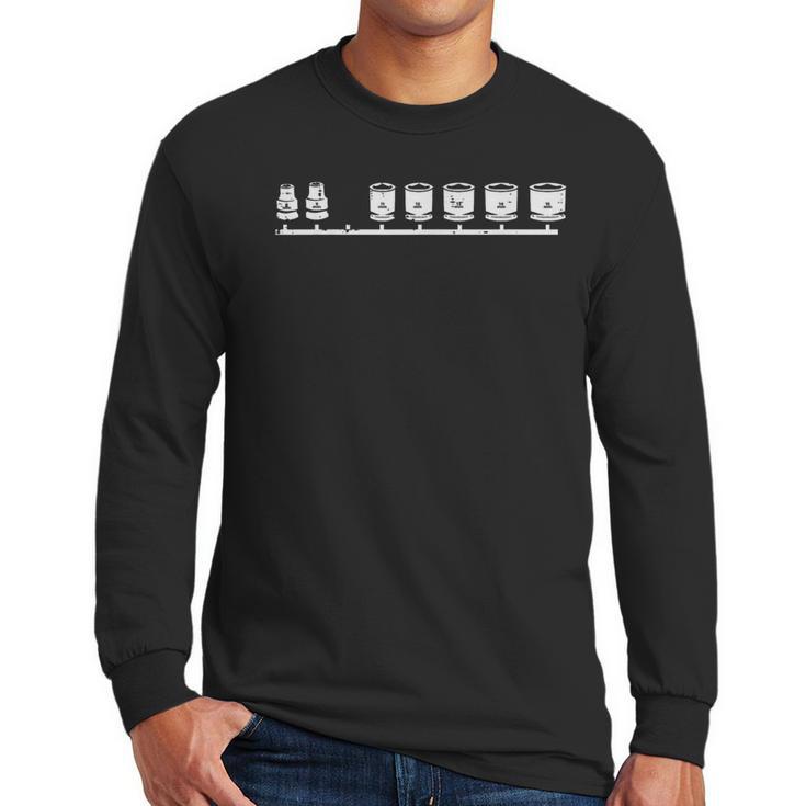 Missing 10mm Socket Car Auto Mechanic Garage Men Dad Men Long Sleeve T-Shirt