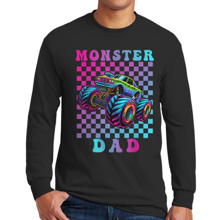 Monster Truck Dad Family Matching Shirt Truck Lovers Men Long Sleeve T-Shirt