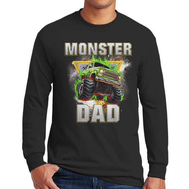 Monster Truck Dad Monster Truck Are My Jam Adults Kids Men Long Sleeve T-Shirt